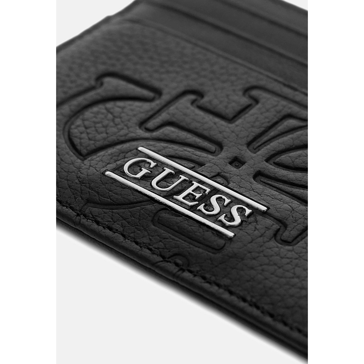 Étui À Cartes Boston noir, GUESS