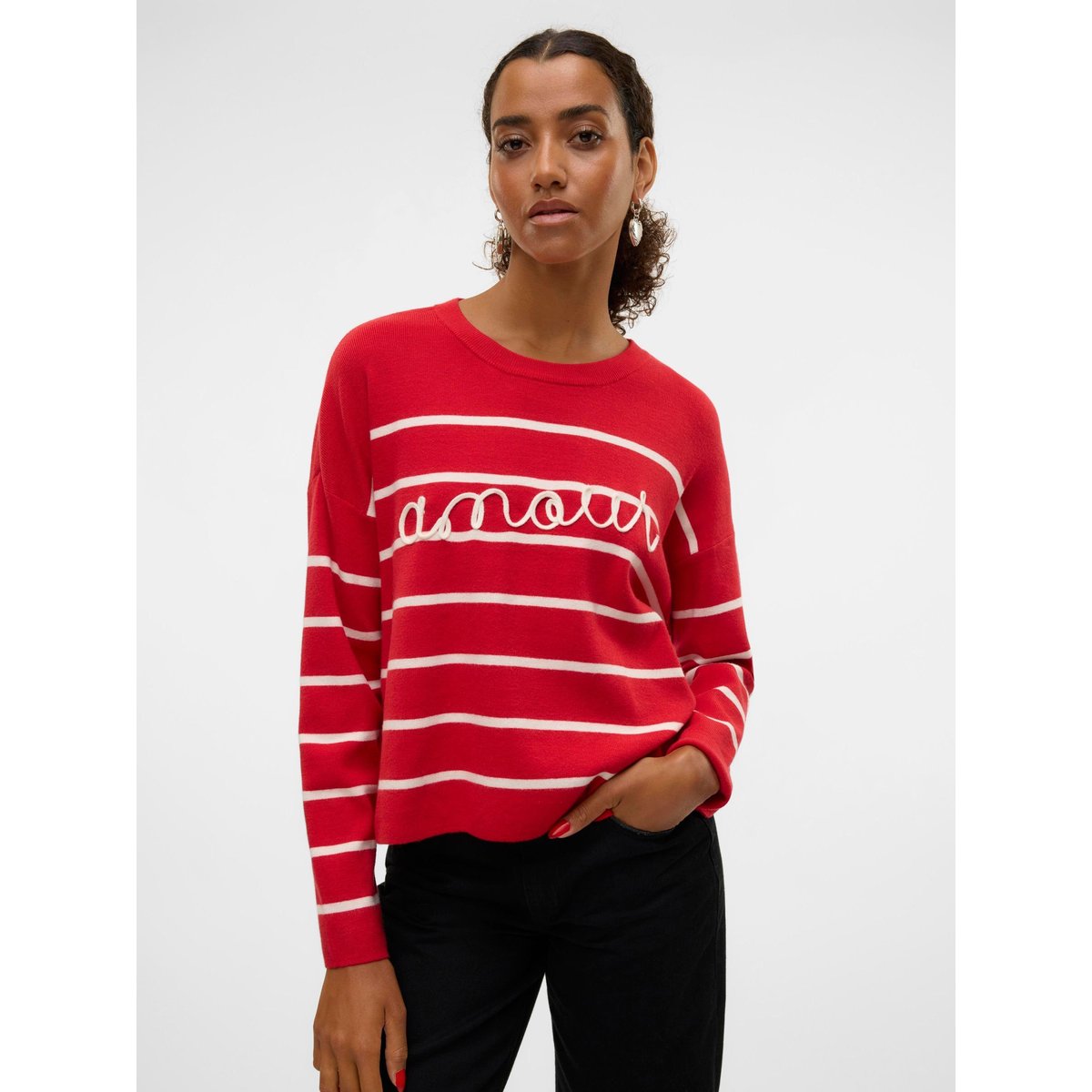 Pull En Maille salsa, VERO MODA
