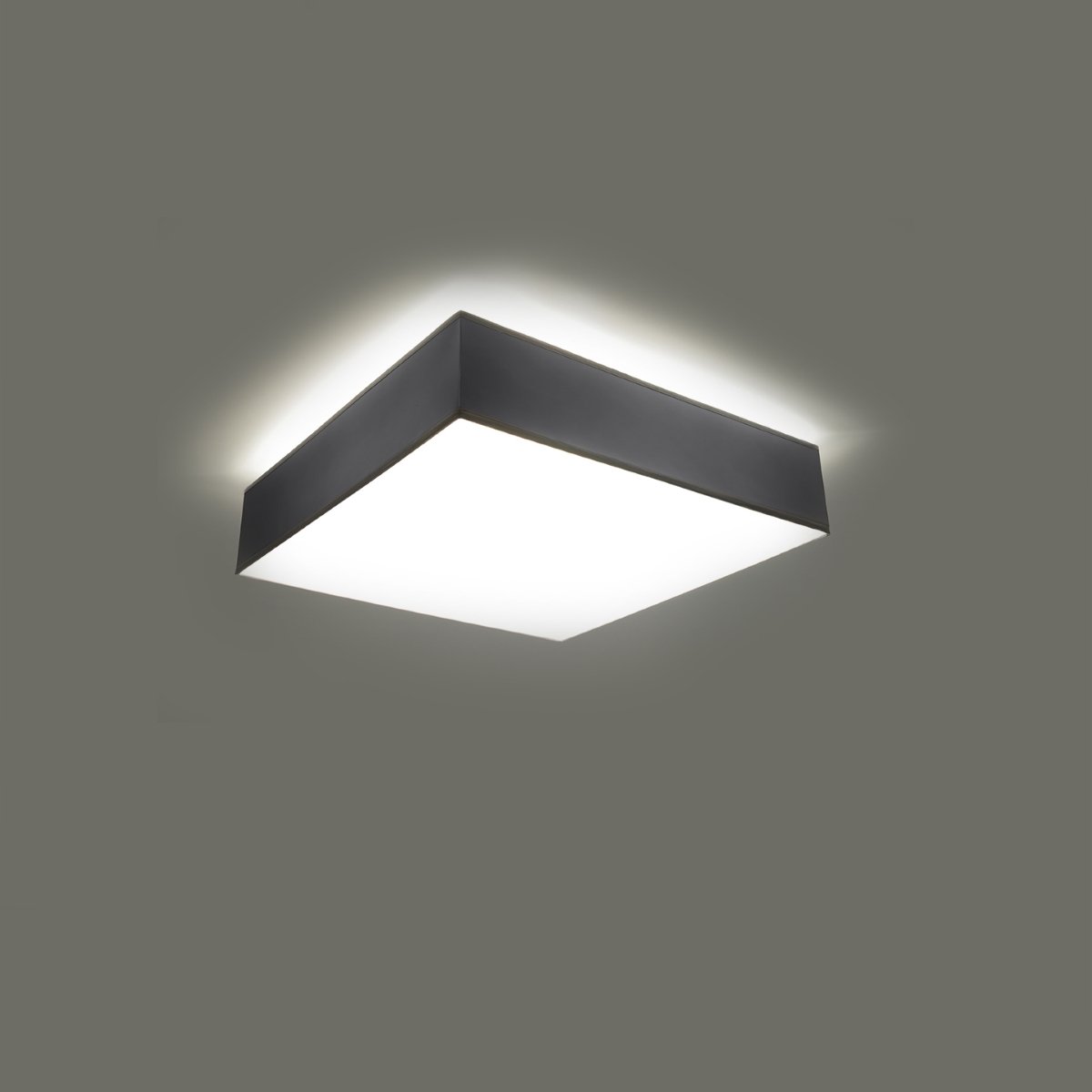 Plafonnier PVC Gris E27 1 Horus gris, EDEN