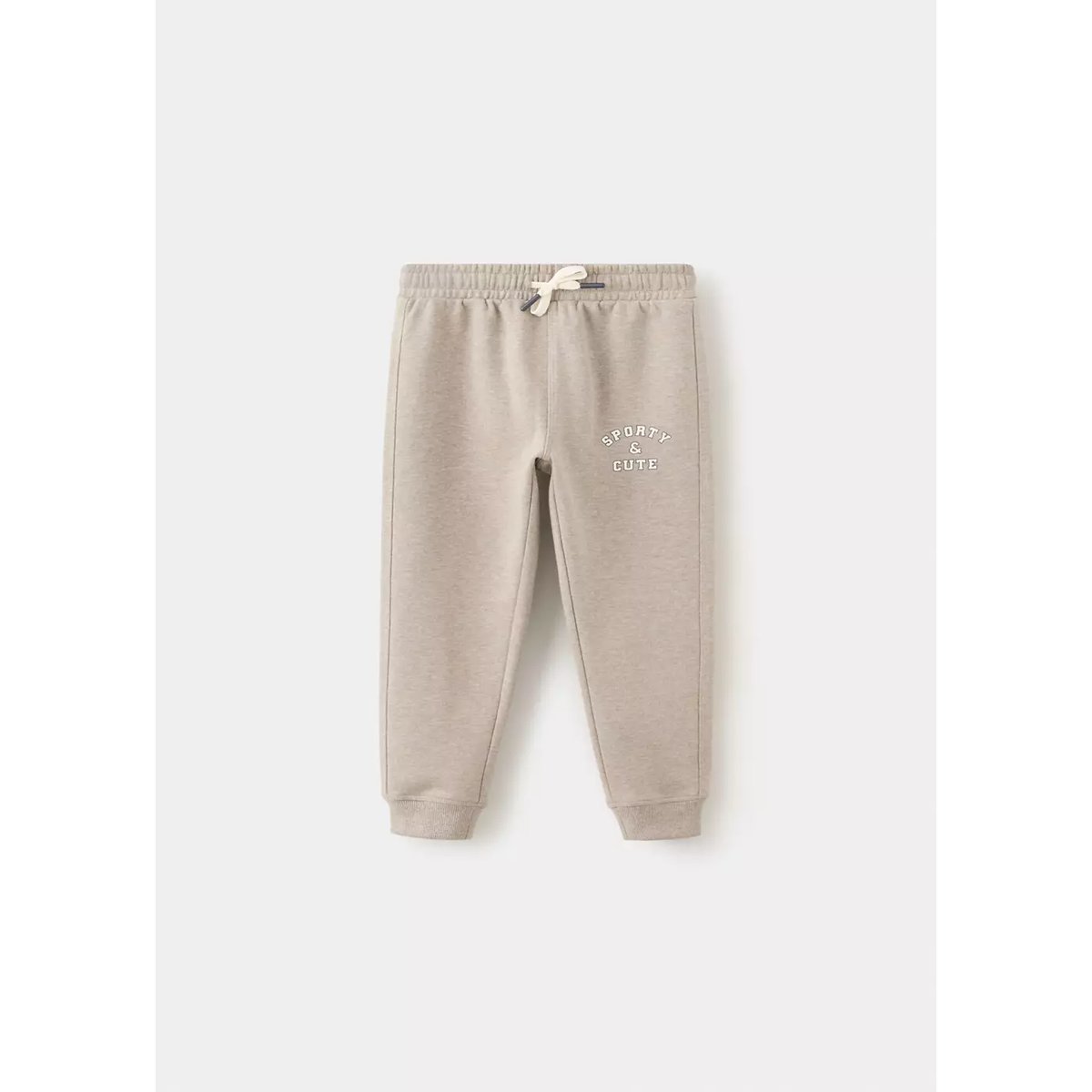 Pantalon jogging détail imprimé sable, MANGO BABY