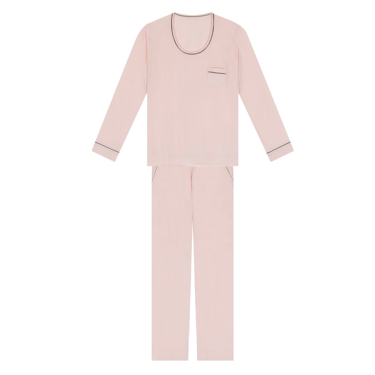 Pyjama en coton modal LES INTEMPORELLES A02 bois de rose, LE CHAT