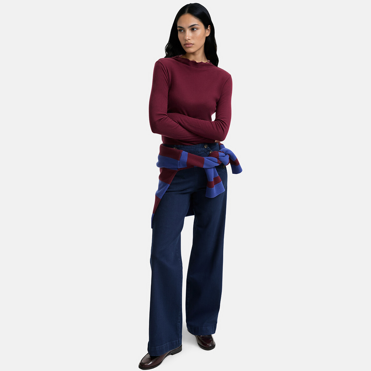 Wide Leg Sailor Jeans stonewashed blue, LA REDOUTE COLLECTIONS