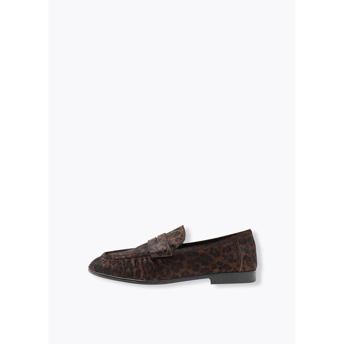 Mocassins léopard en cuir marron, PROMOD