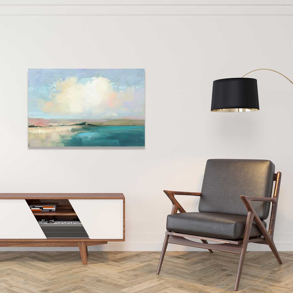Tableau abstrait Ciel sur la côte tableau alu dibond, HEXOA