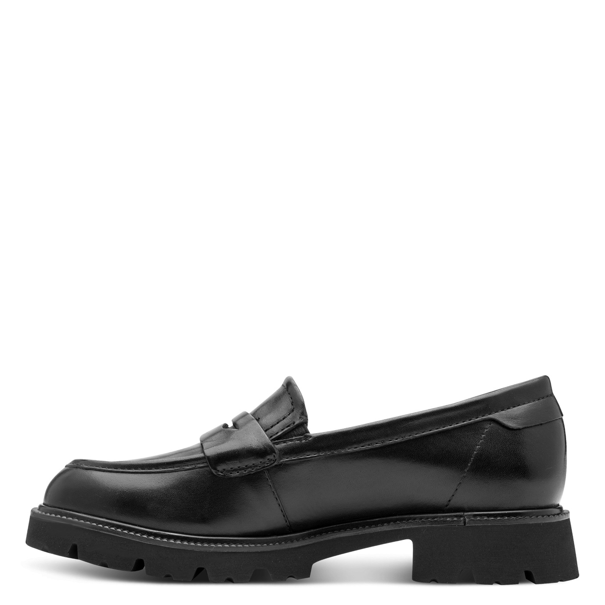 Slipper en cuir noir nappa, TAMARIS