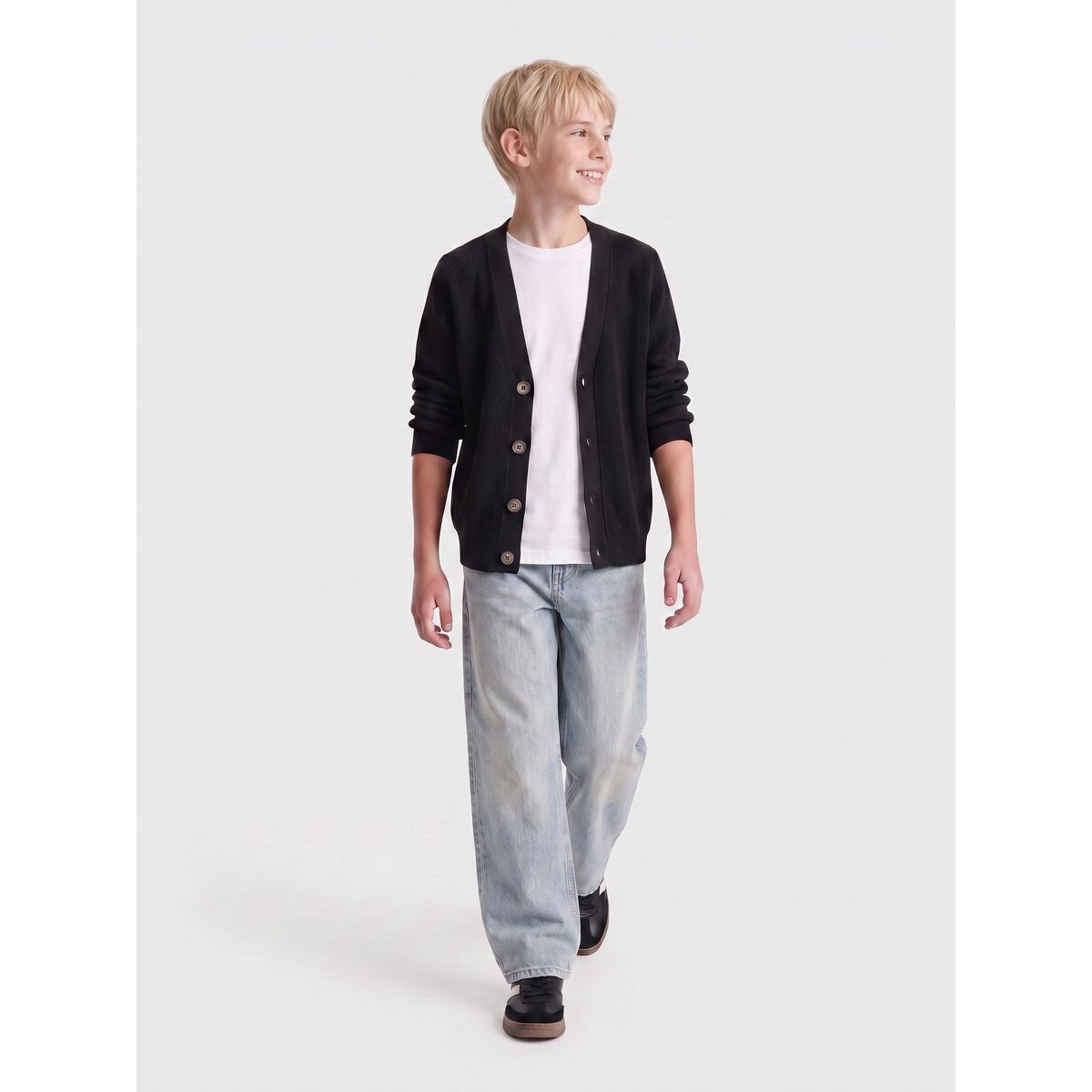 Jean À Jambe Large light blue denim, ONLY & SONS JUNIOR