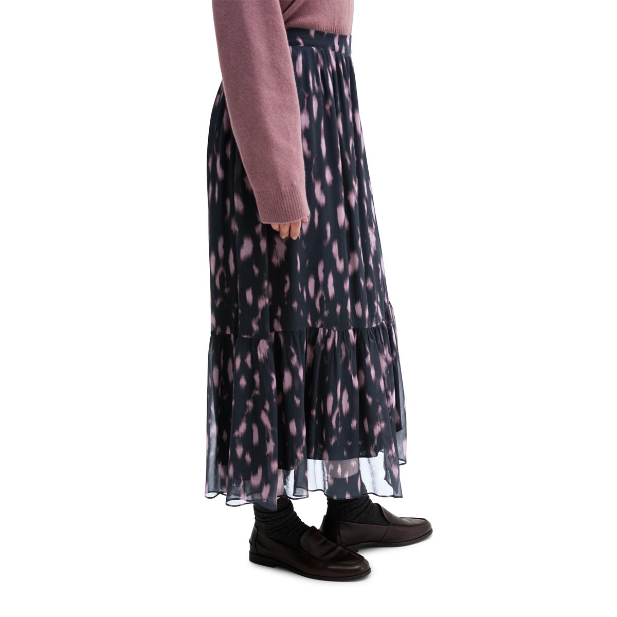 Jupe plissée, coupe classique en viscose pure noir, MARC O'POLO