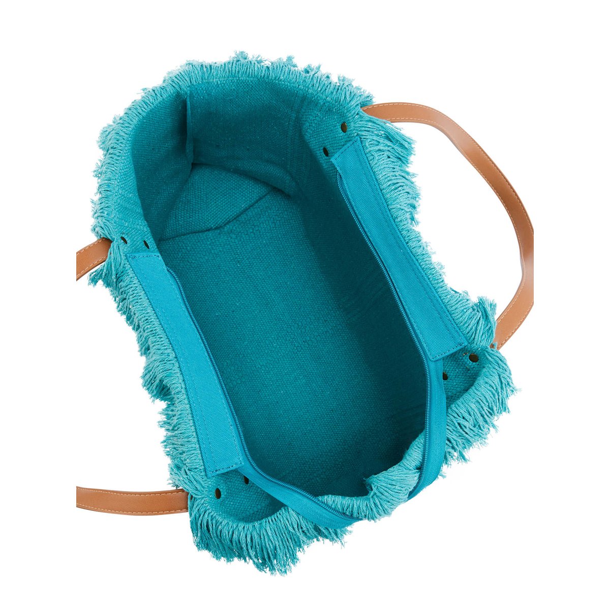 Sac zippé fantaisie bleu turquoise, DAXON