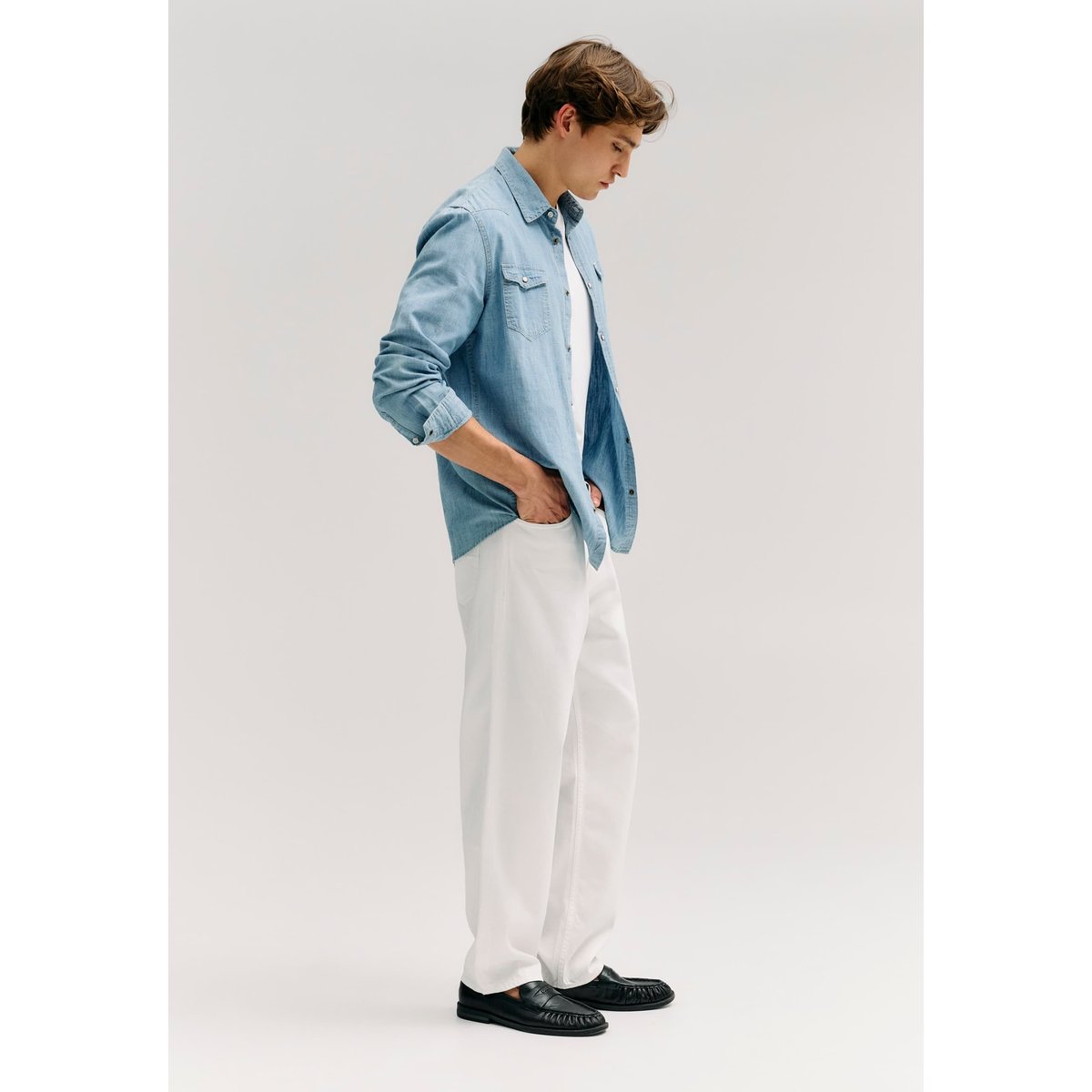 Jeans Owen Relaxed blanc, GUESS