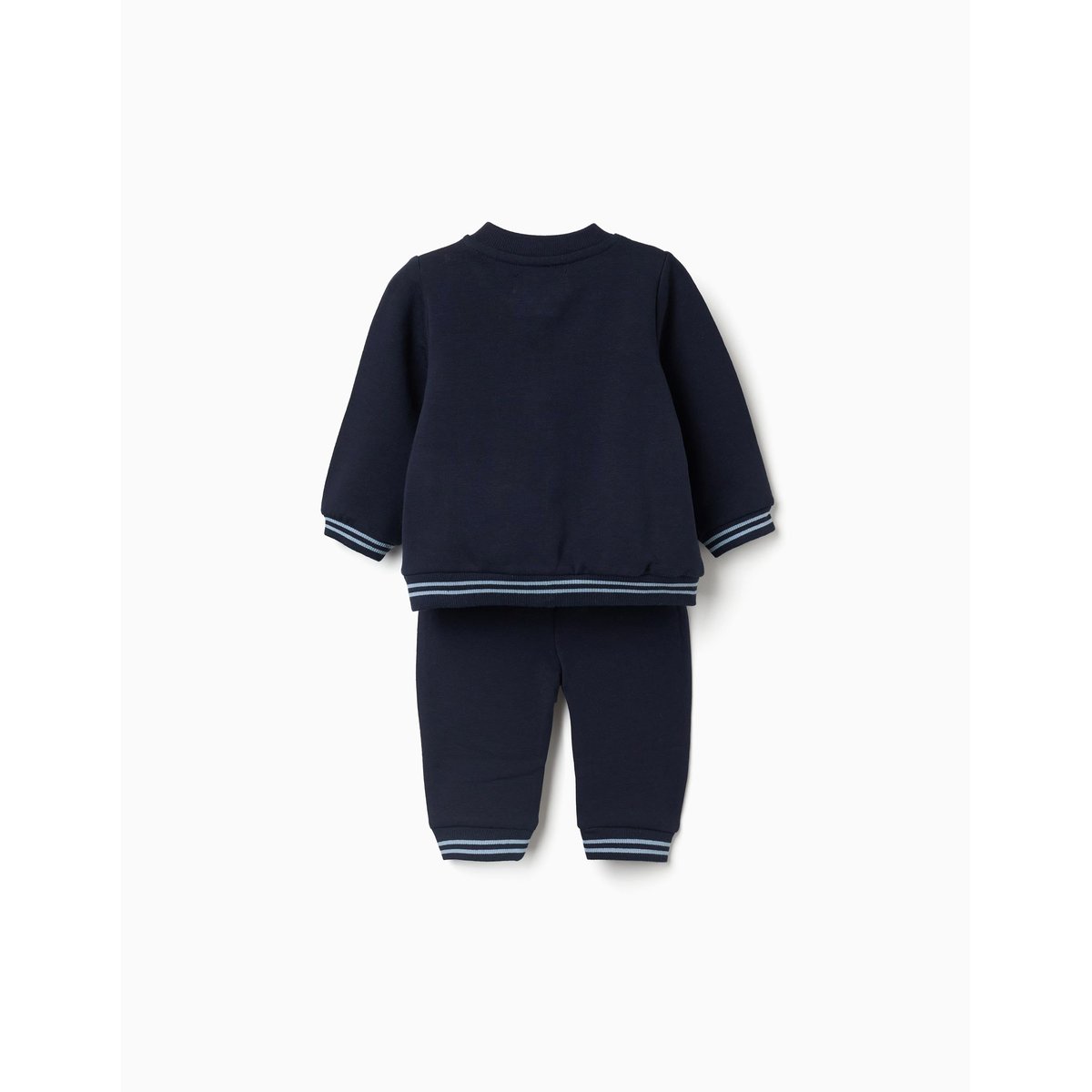 Ensemble de jogging en coton peigné à rayures bleu foncé, ZIPPY