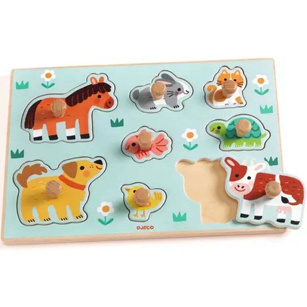 Puzzle à encastrement boutons Dog'n'Co couleur unique, DJECO