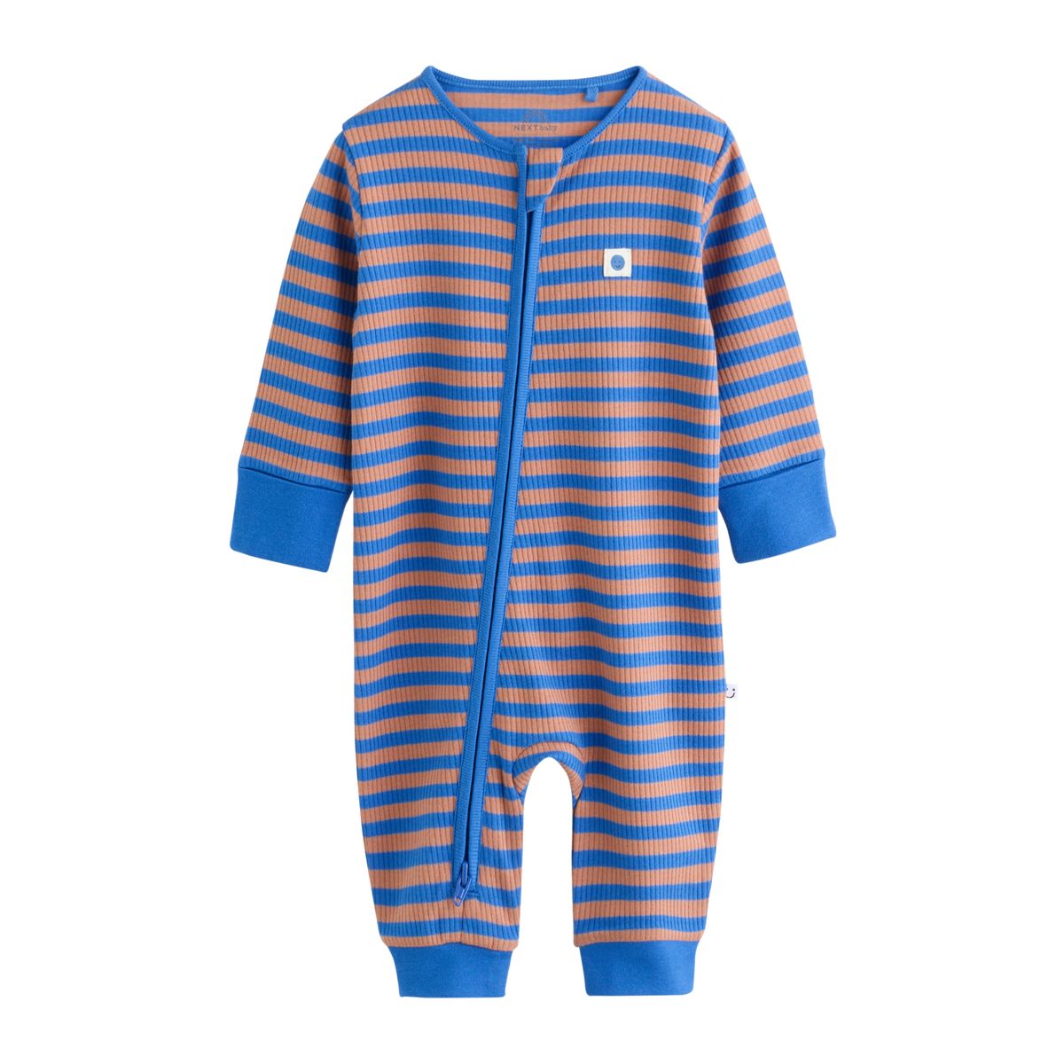Dors-bien à zip double sens bébé, lot de 4 rayure bleu/vert, NEXT