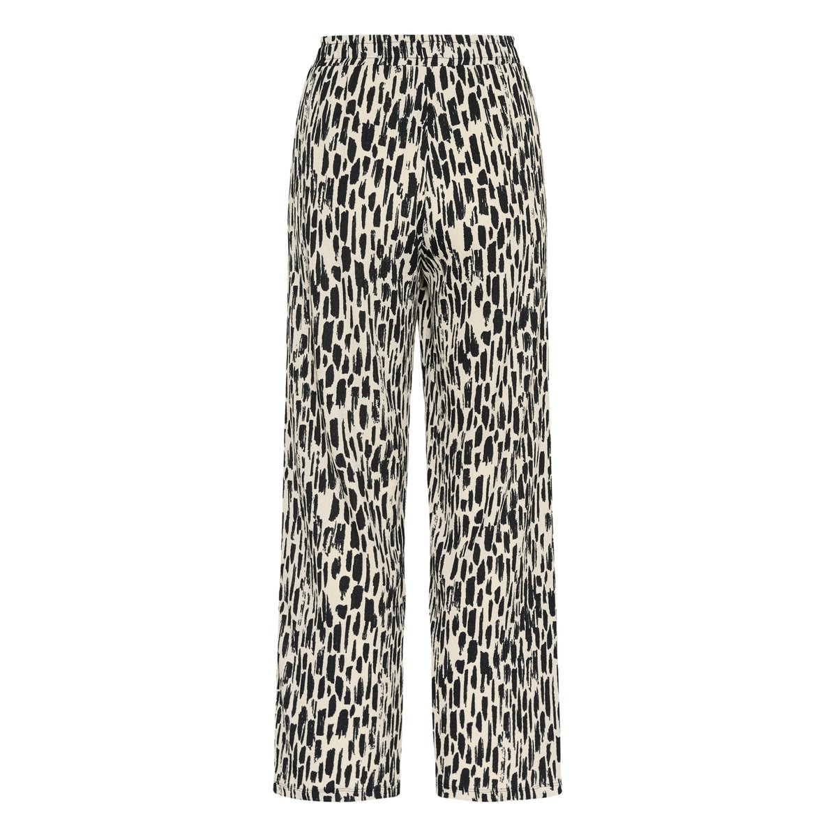Casual pants blanc turtledove/noir paint print, KAFFE