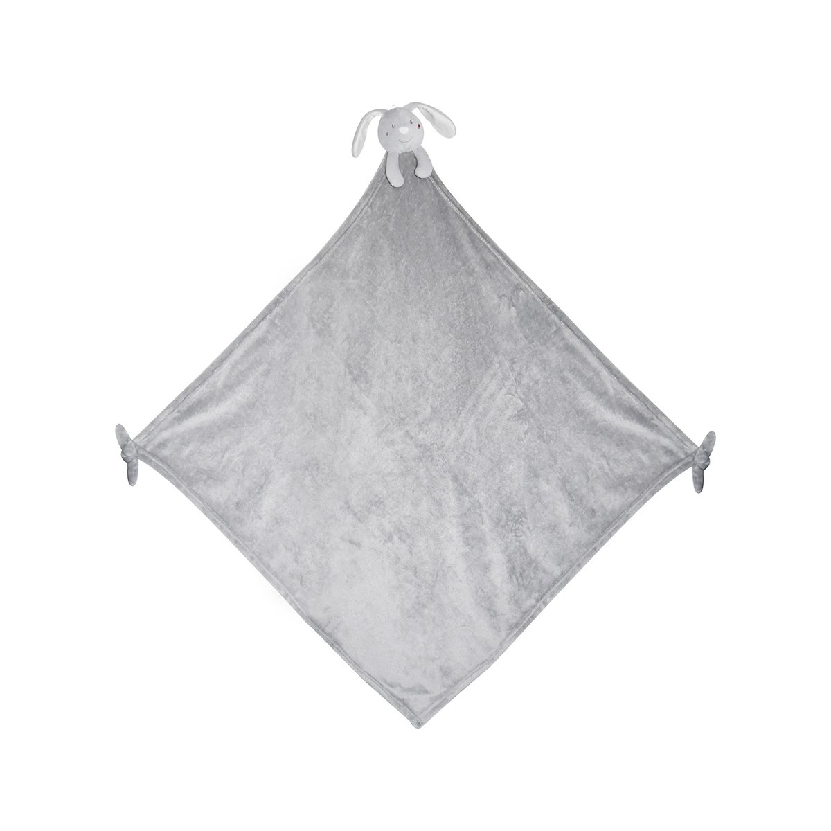 Couverture doudou 2 en 1 lapin farandole gris, SUCRE D'ORGE