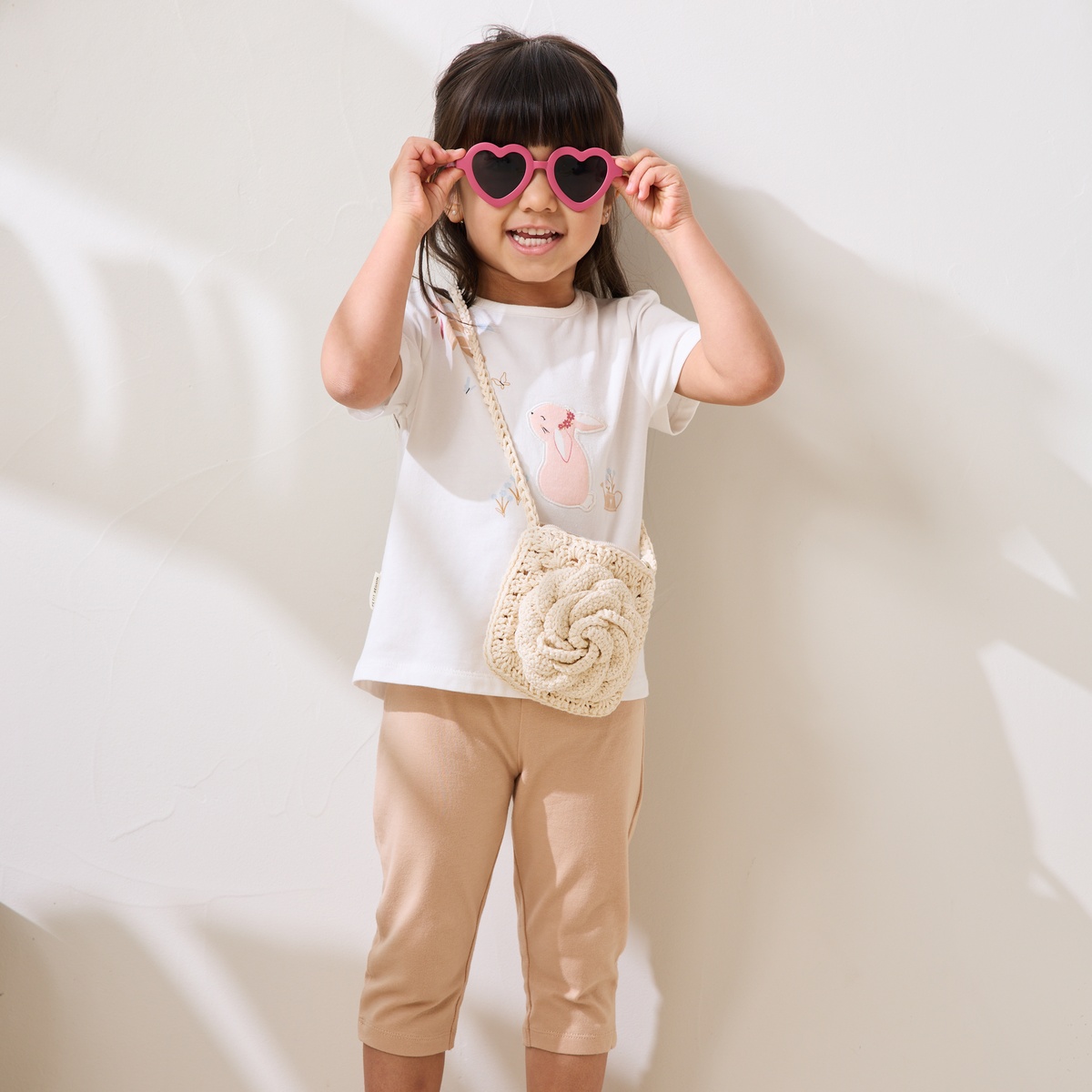 Ensemble enfant t-shirt et legging Praline sable, PETIT BEGUIN