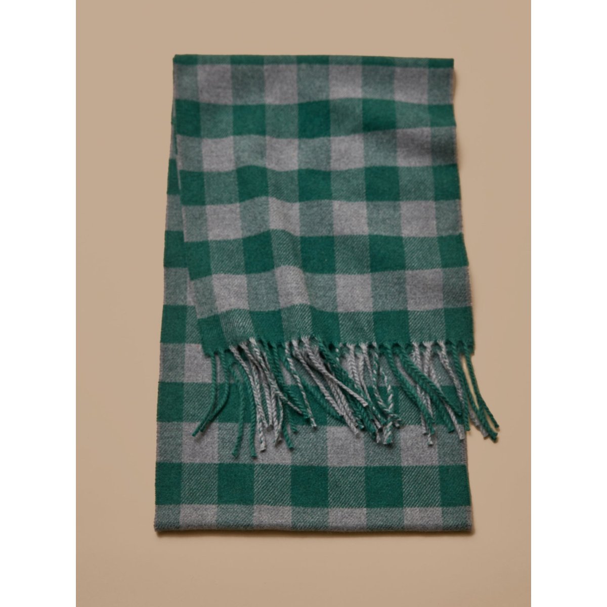 Écharpe carreaux enfant vert pin, CYRILLUS