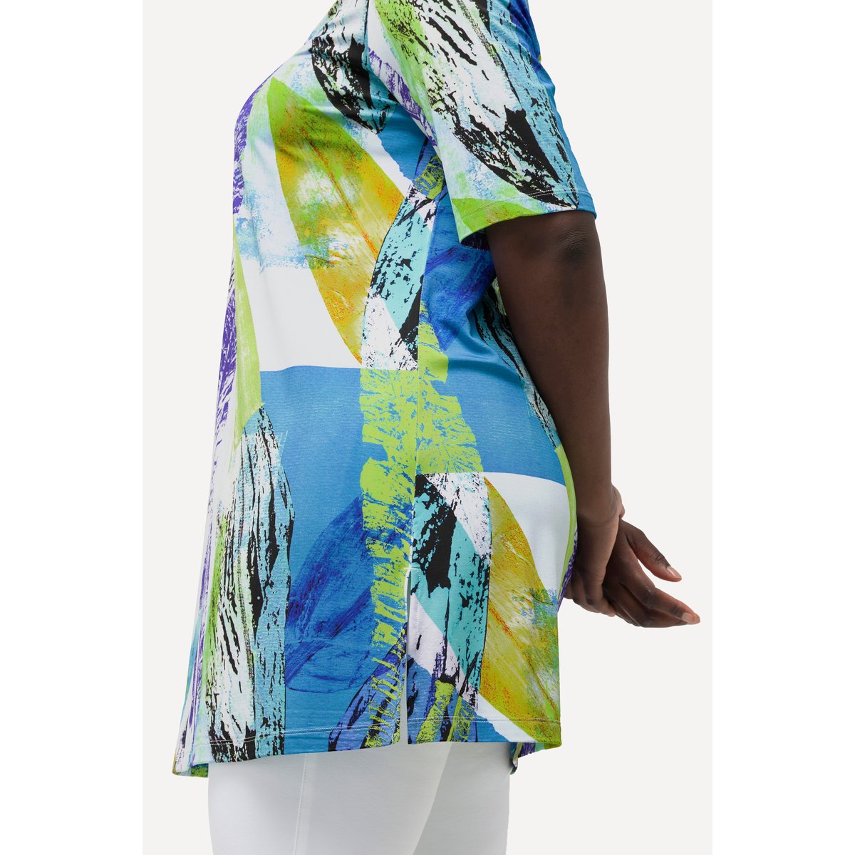 T-shirt en tissu fluide slinky pistache, ULLA POPKEN