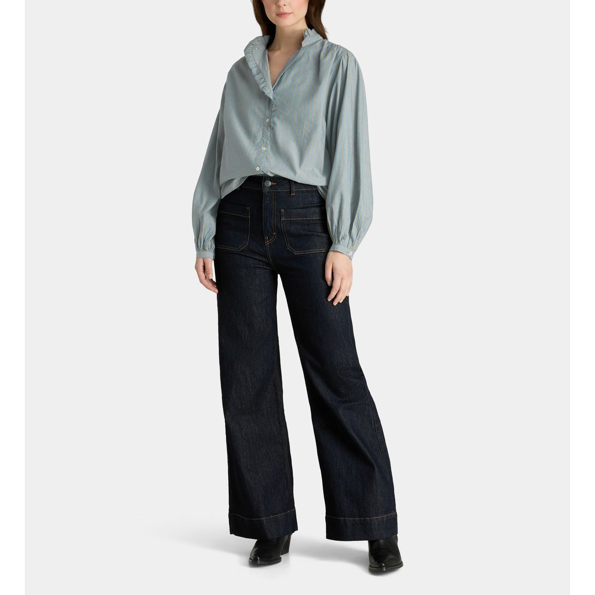 Top paloma ample en coton kaki clair, GALERIES LAFAYETTE