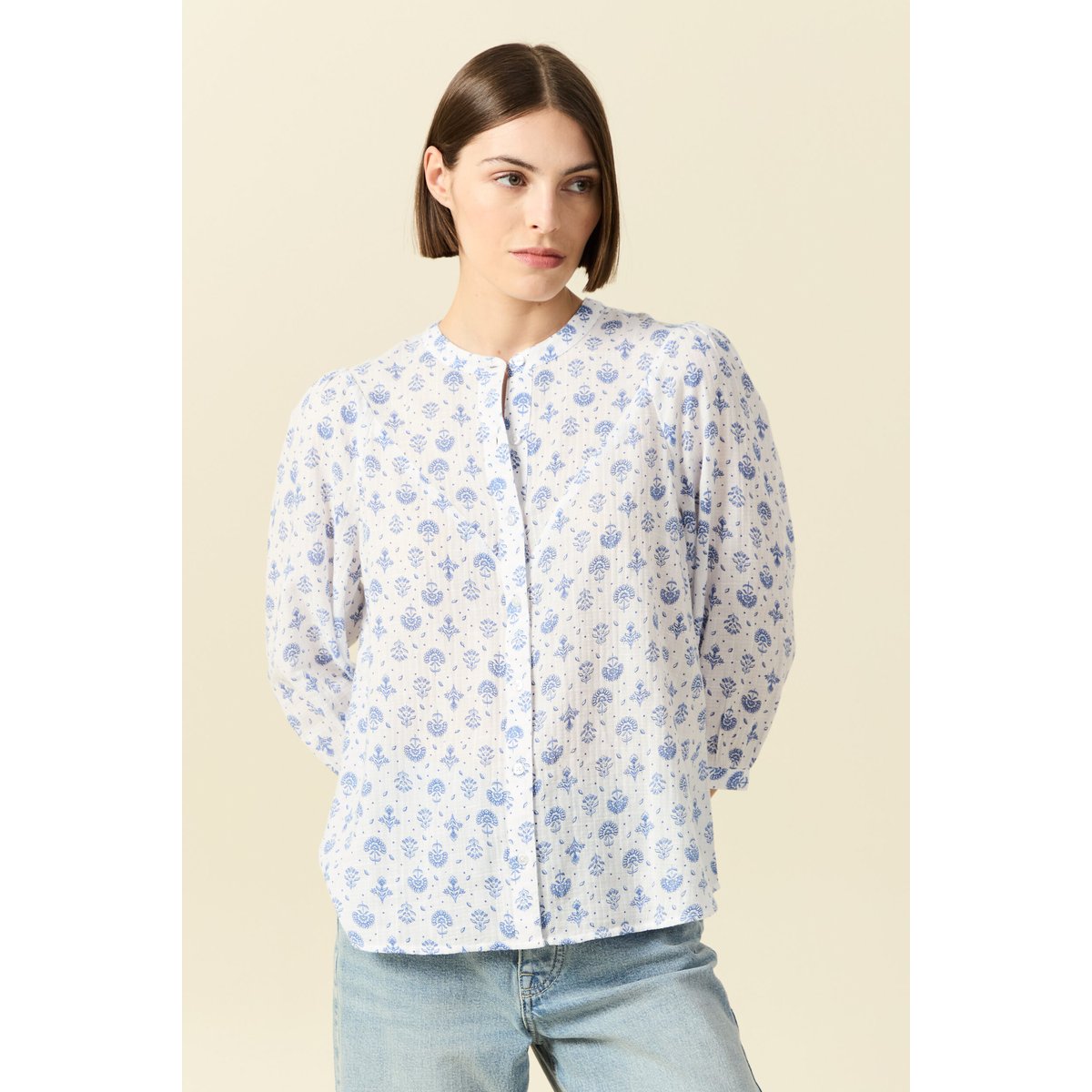 Chemise à manches longues bleu clair, BONOBO