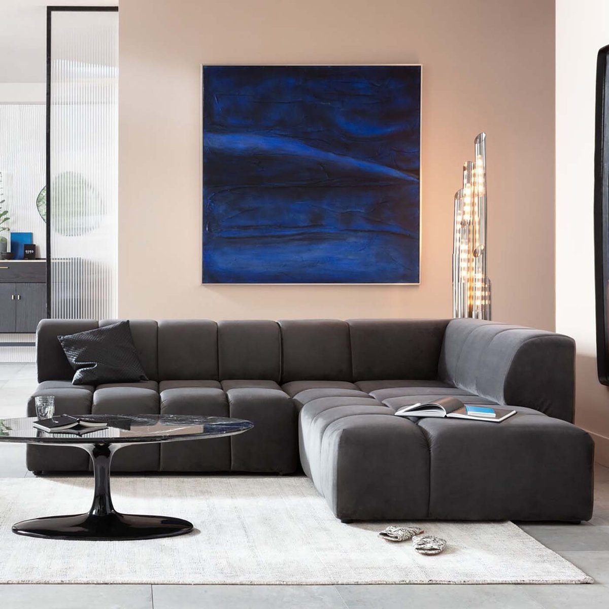Canapé d'angle, BELAMI gris, KARE DESIGN
