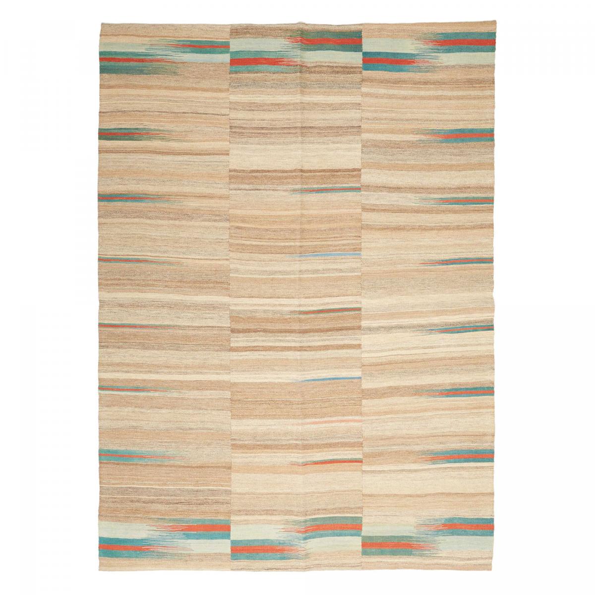 Authentique tapis d'Orient kilim fait main en laine E beige, bleu, UN AMOUR DE TAPIS