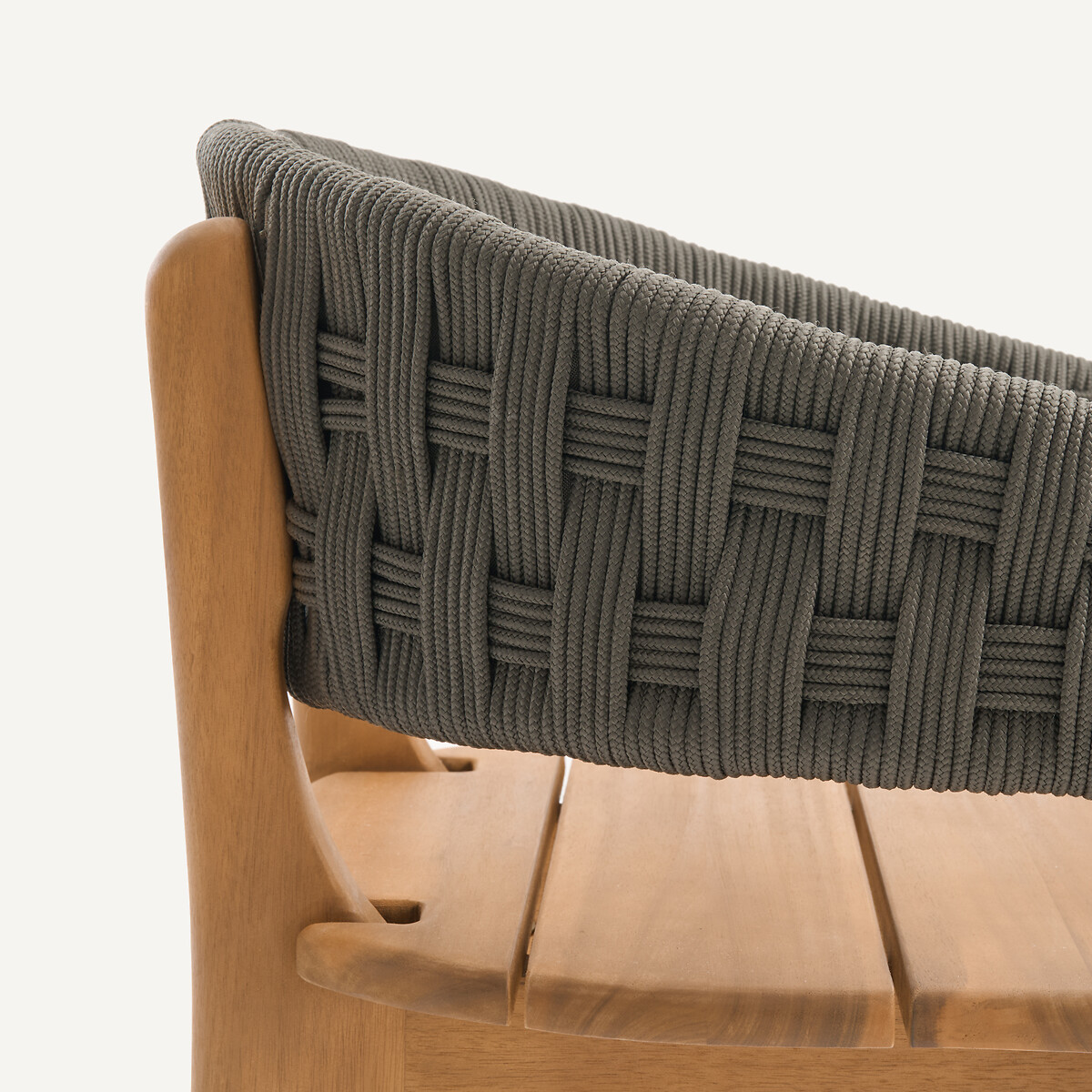 Fauteuil de table de jardin en acacia massif et corde tressée, CHABLIS naturel, AM.PM