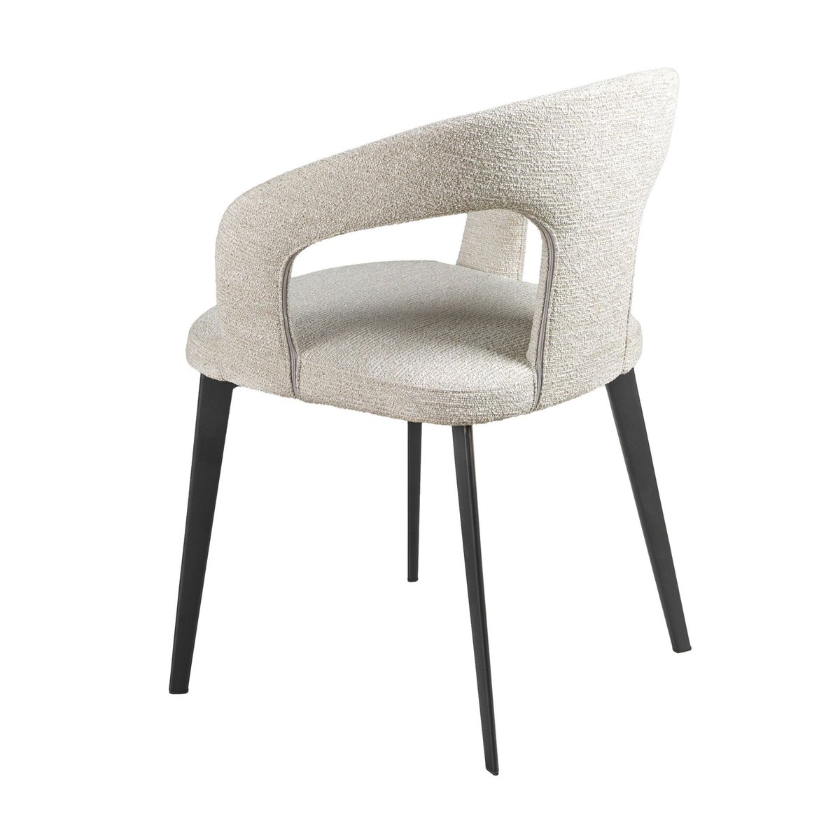 Chaise en tissu blanc cassé | noir, ANGEL CERDA