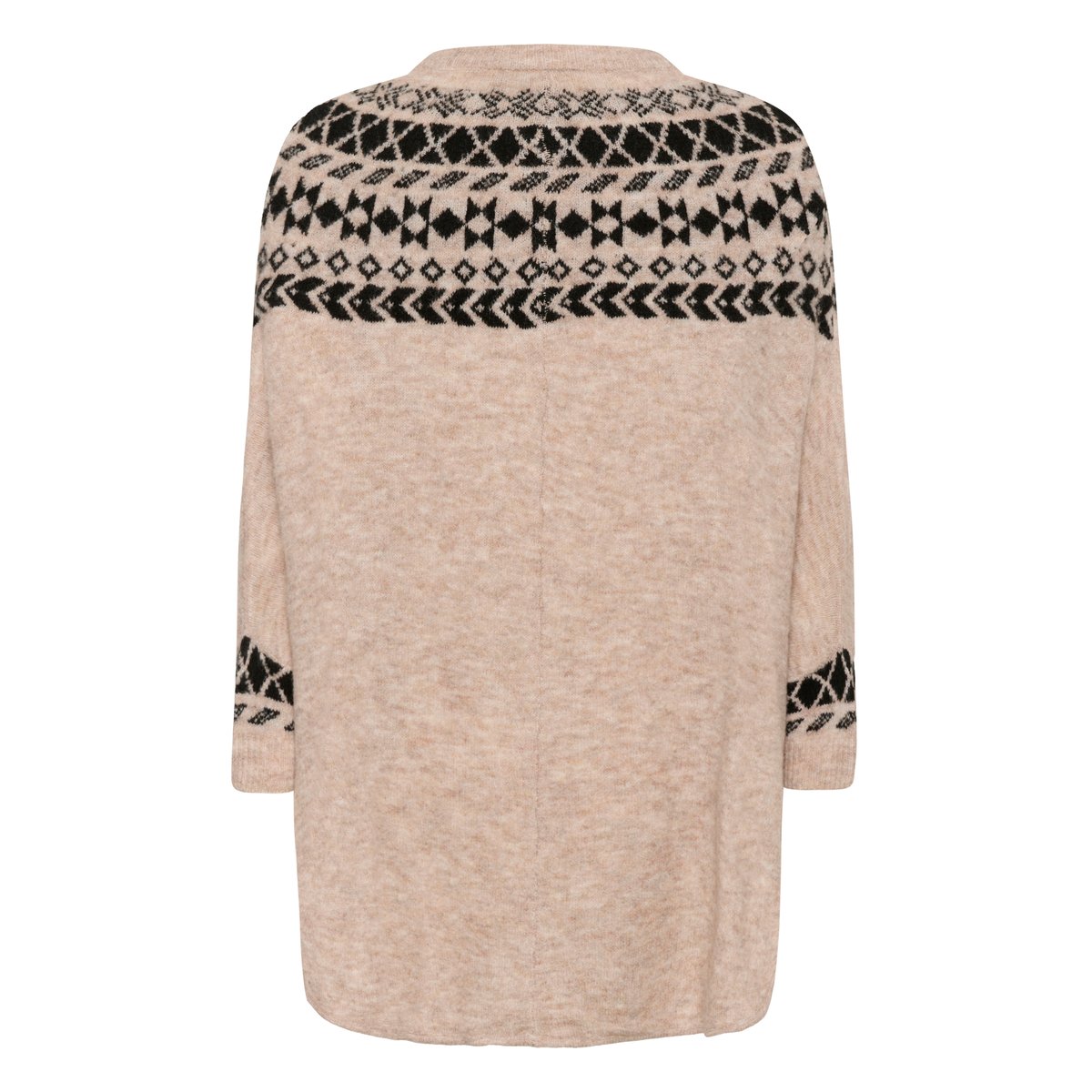 Poncho beige ancient scroll jaquard, CREAM