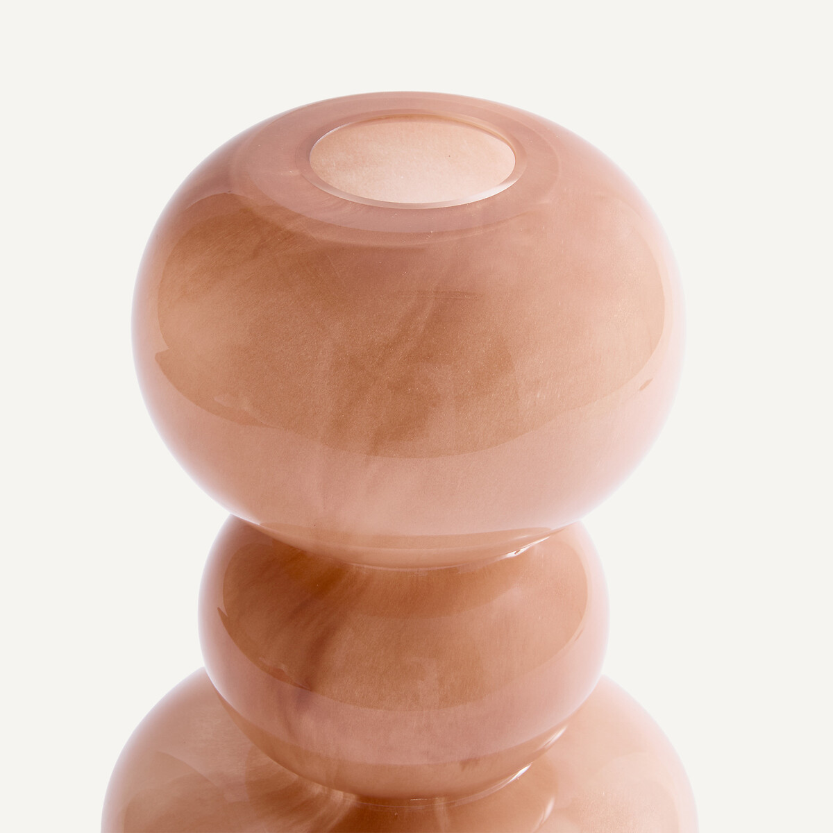 Vase en verre soufflé à la bouche, hauteur 29,6 cm, FYSA praline, AM.PM