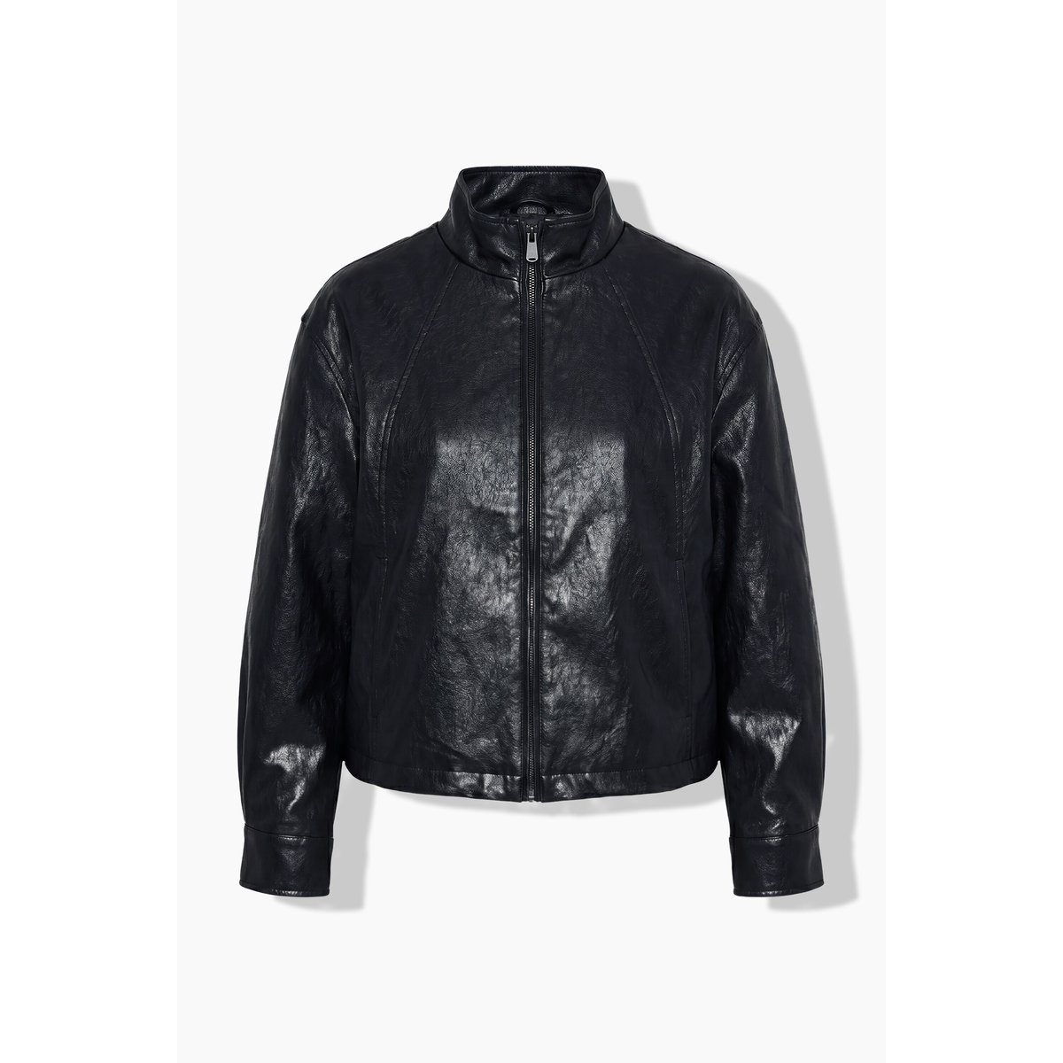 Veste de motard aspect cuir noir, ULLA POPKEN