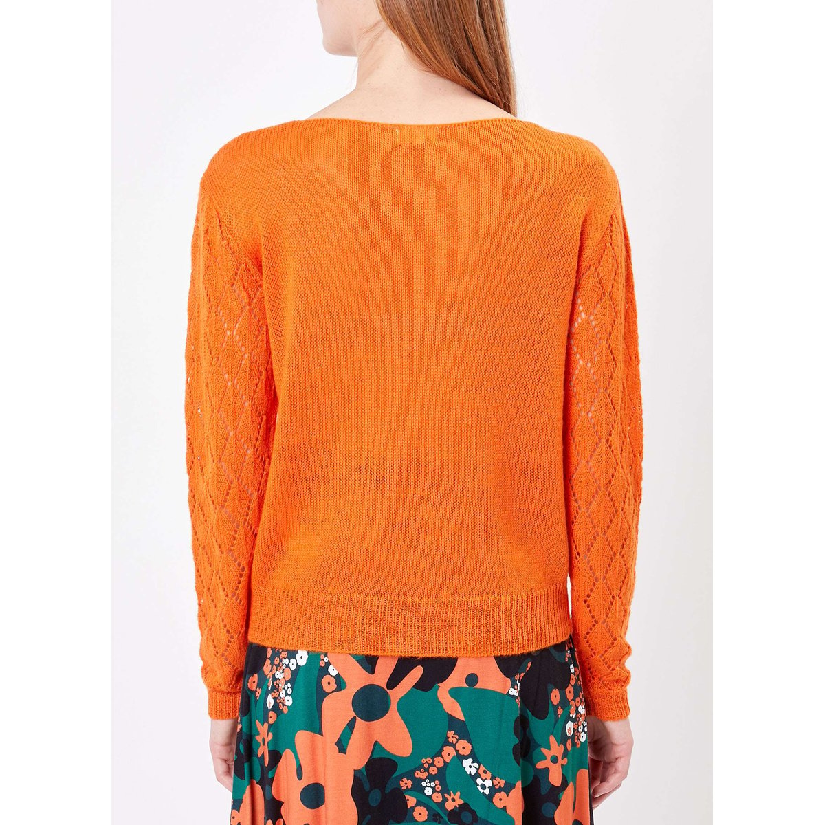 Pull uni fantaisie ONDINE orange, PRINCESSE NOMADE