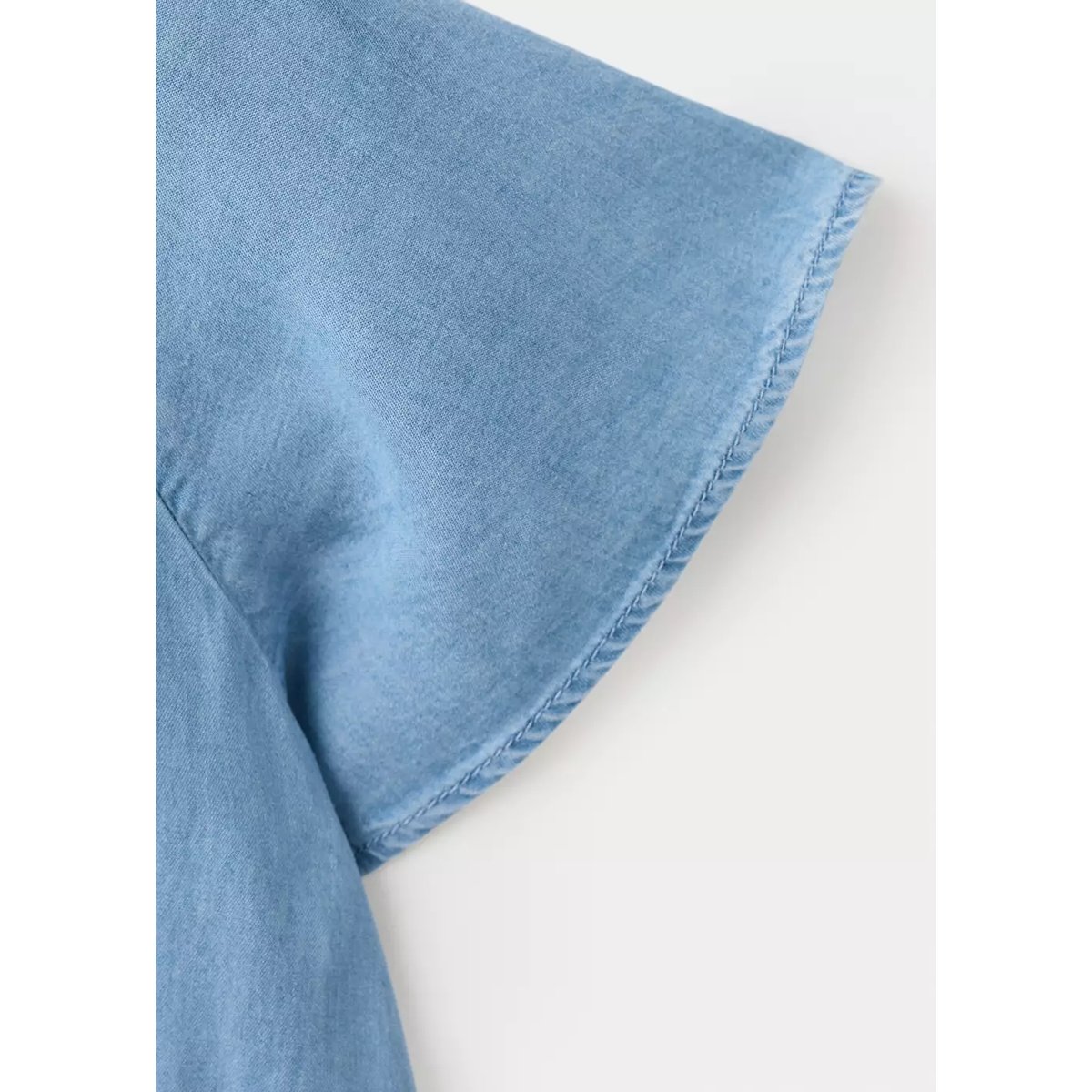 Combinaison en lyocell à détails découpes bleu moyen, MANGO KIDS