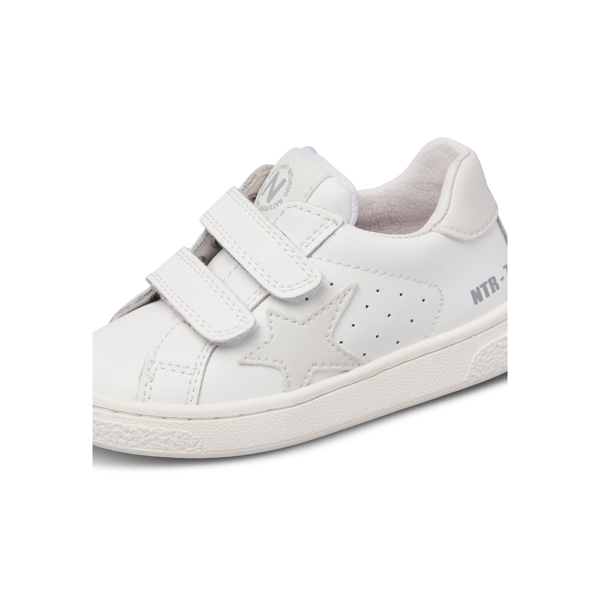 Baskets en cuir PINN VL. blanc-, NATURINO