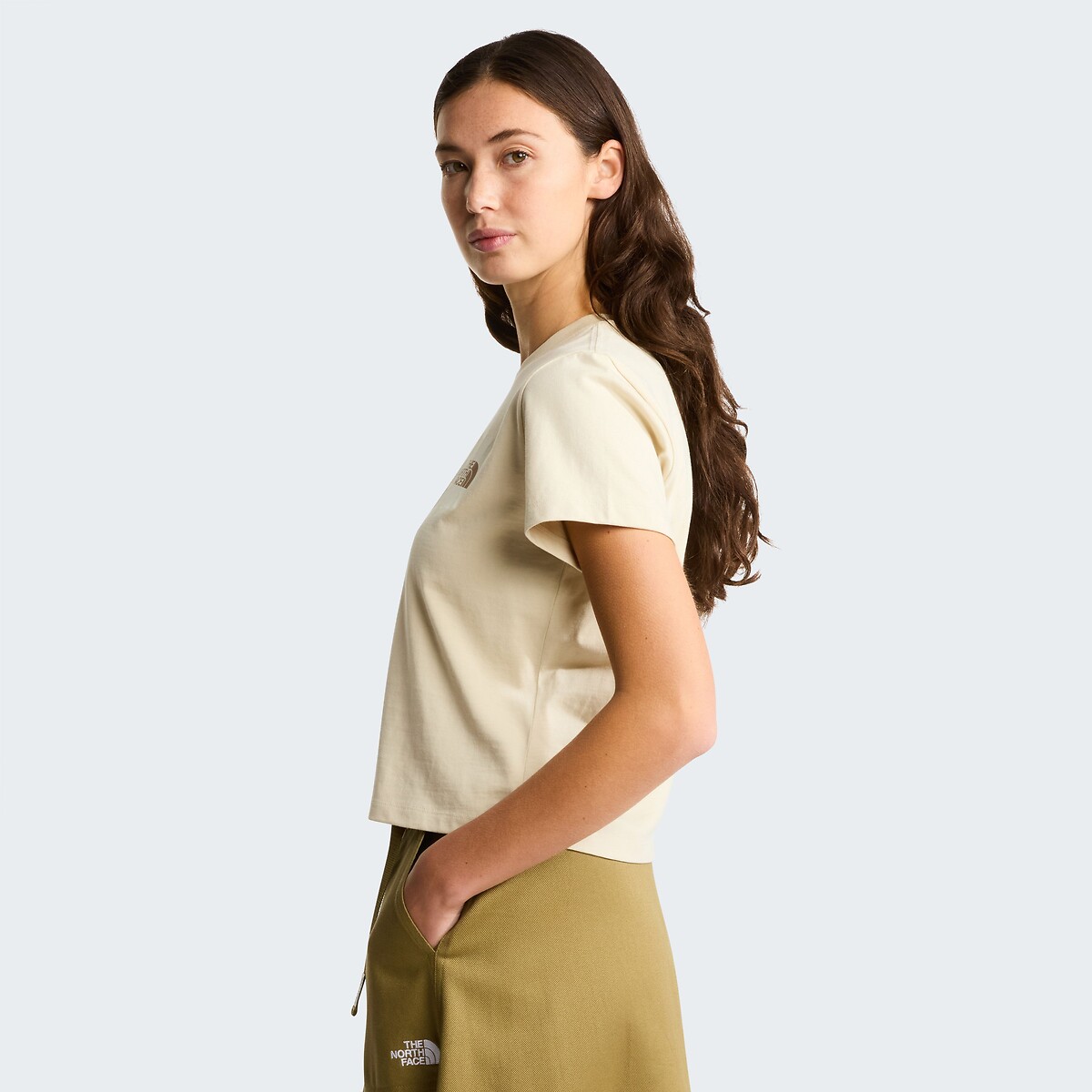Camiseta de manga corta gráfica beige , THE NORTH FACE