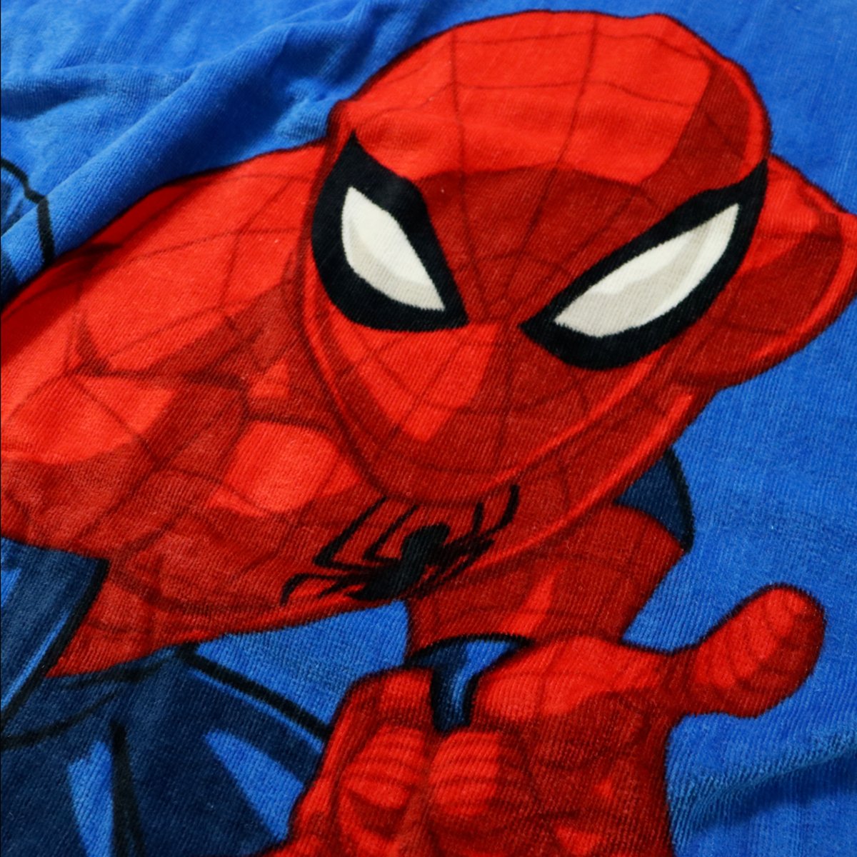 Serviette de bain et de plage imprimé 100% coton, HERO bleu marine, SPIDER-MAN