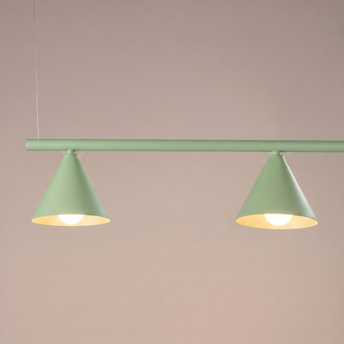 Lustre Acier Sauge E14 4 Nox sauge, EDEN