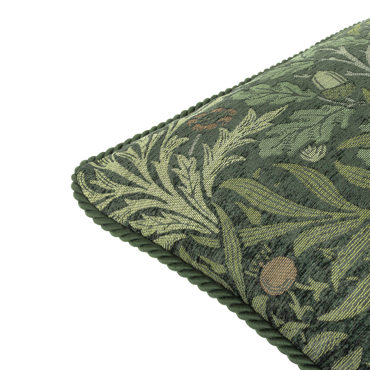 Acorn Jacquard Chenille Feather Filled Cushion thyme, MORRIS & CO.