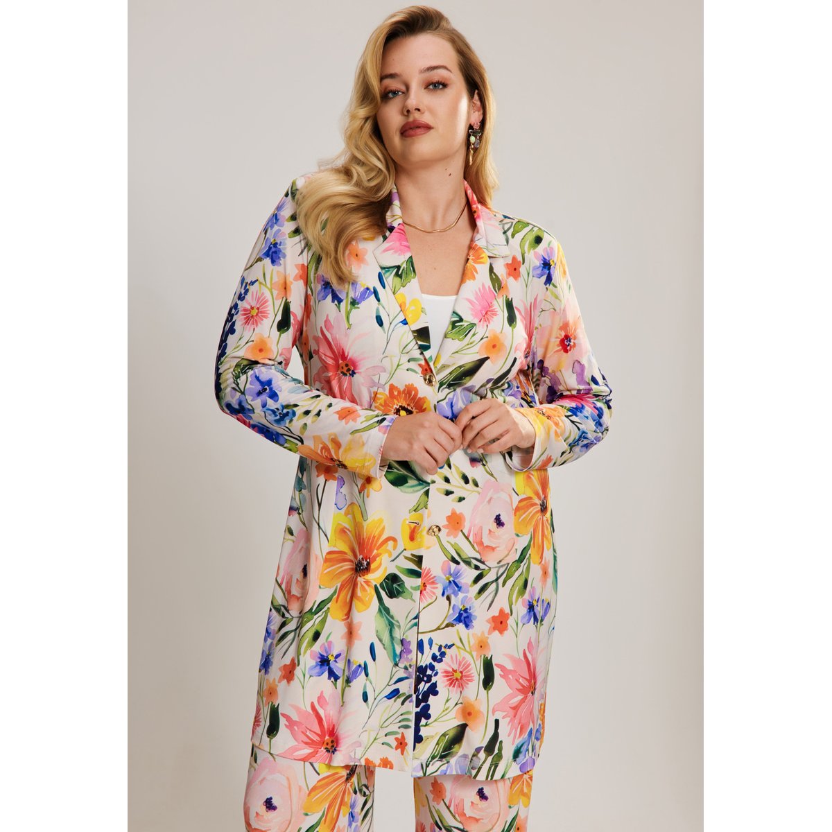 Blazer imprimée multi, YOEK