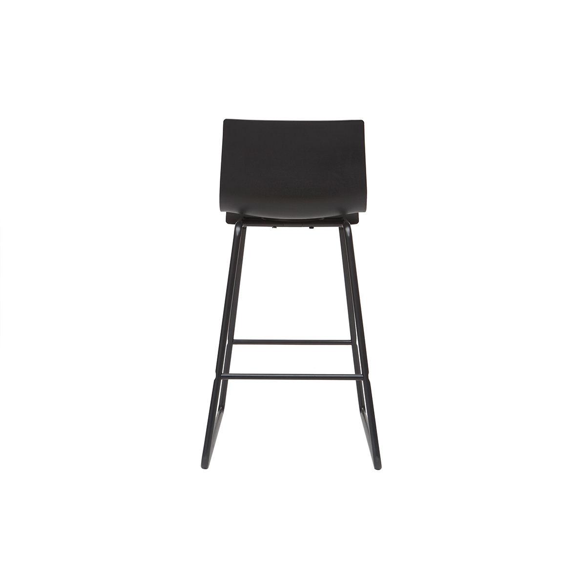 Tabourets de bar design noir 65 cm (lot de 2) ONA noir, MILIBOO