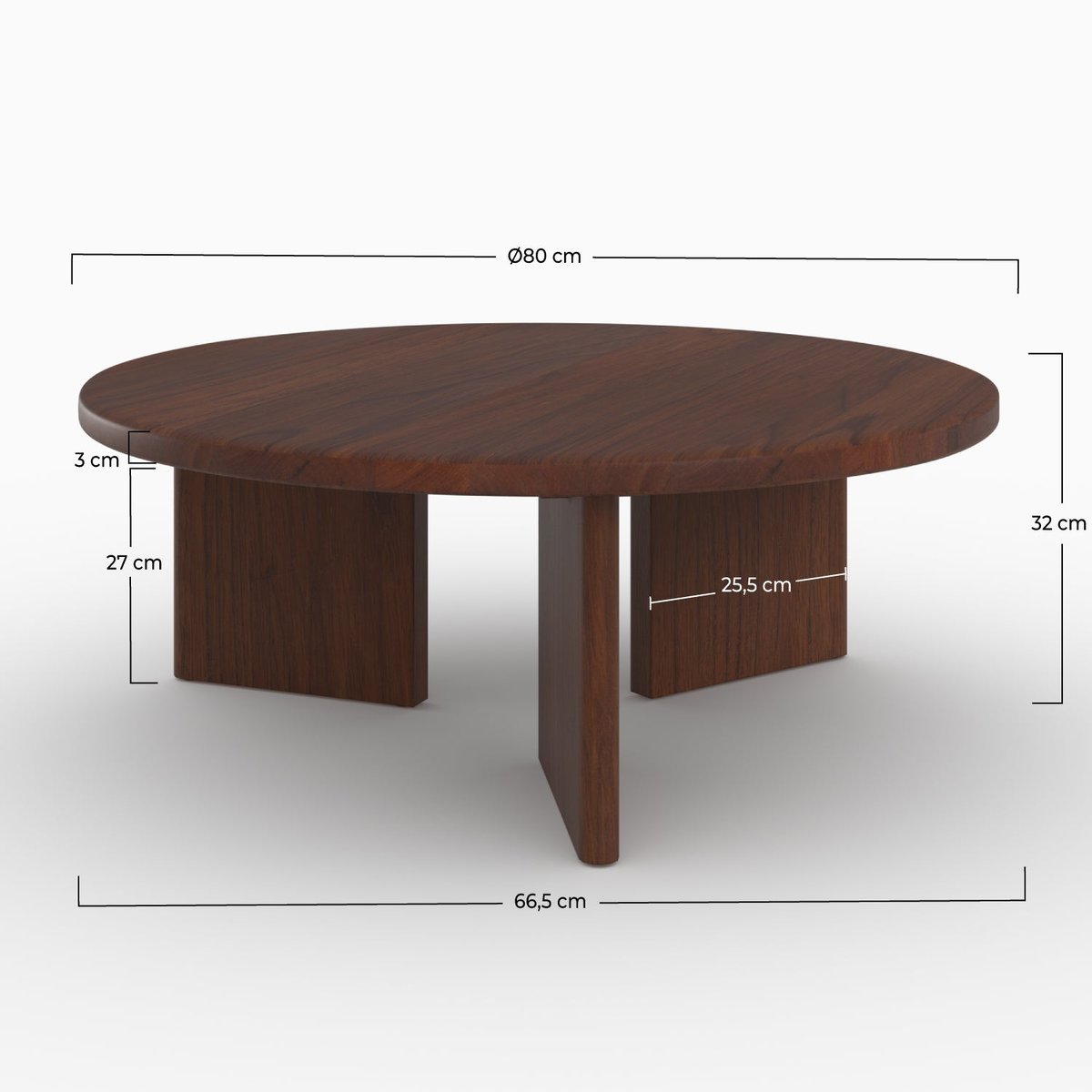 Table basse Galia - GALIA marron foncé, MAISON PAVANE