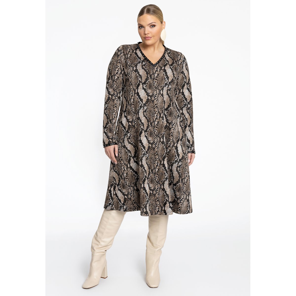 Robe imprimé / imprimée animal noir, YOEK