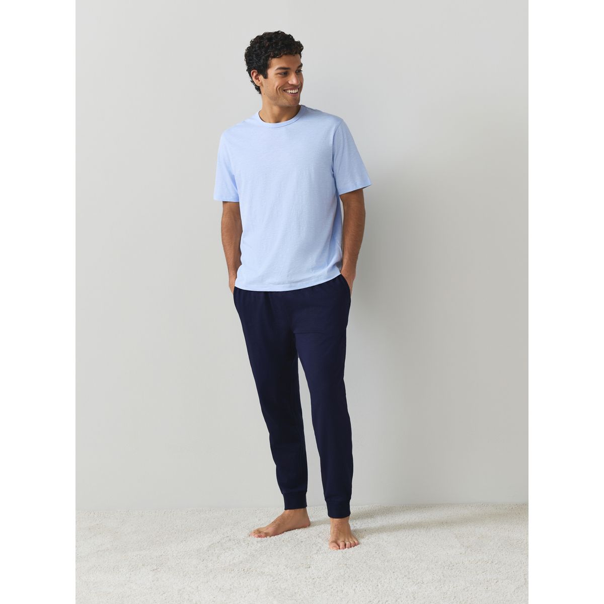 Pyjama en jersey à manches courtes, lot de 2 bleu/mauve, NEXT