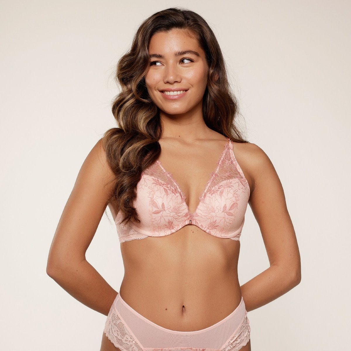 Soutien-gorge foulard ampliforme pêche, LINGADORE