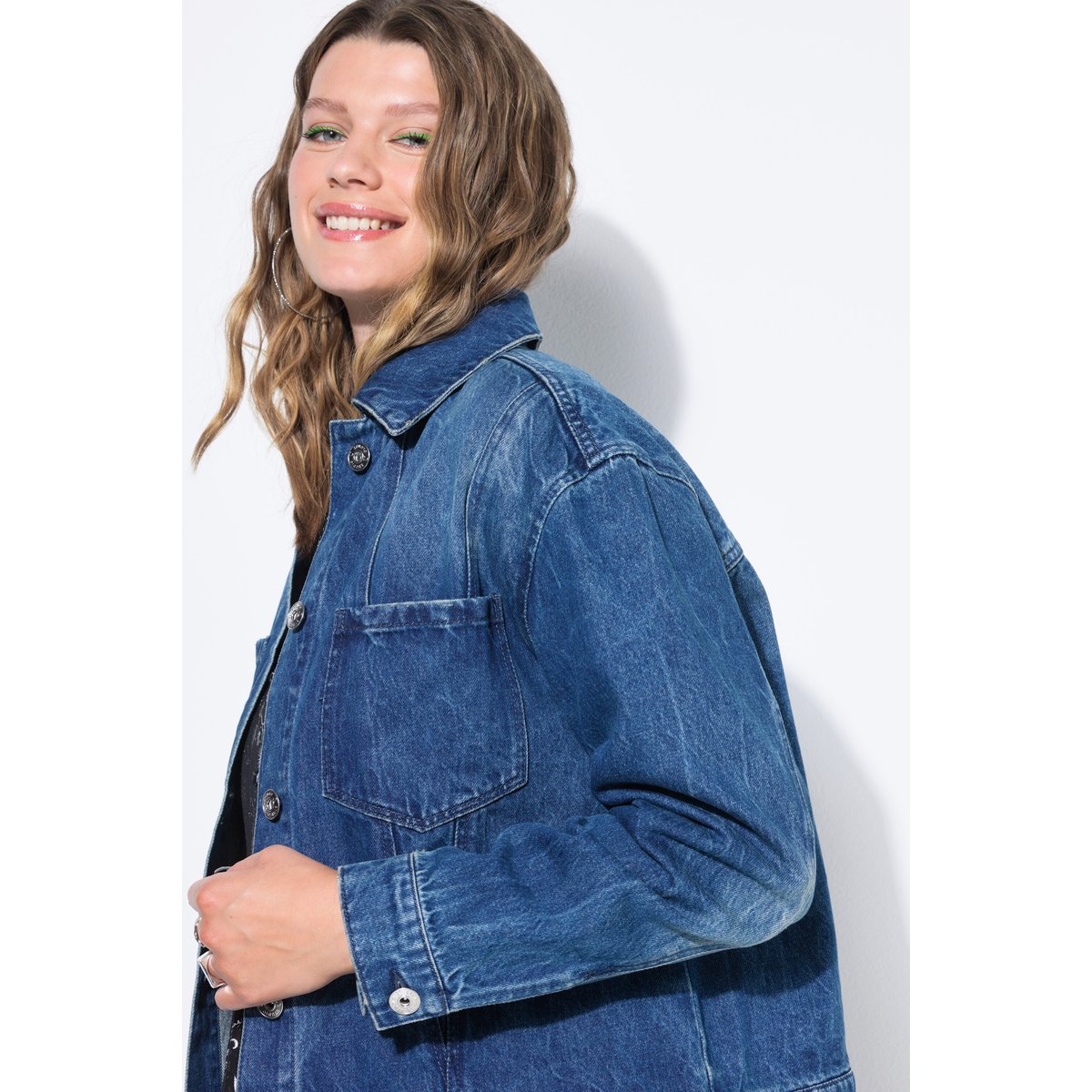 Veste en jean oversize bleu jean, STUDIO UNTOLD