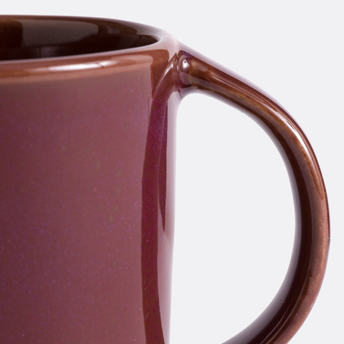 Lot de 2 mugs en grès émail réactif, Sintra rose/prune, LA REDOUTE INTERIEURS