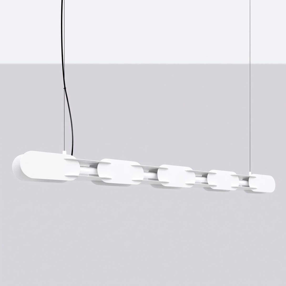 Suspension Acier Blanc LED 1 Chain blanc, EDEN
