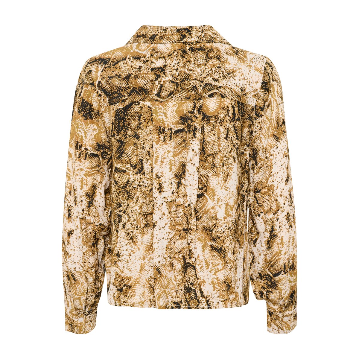 Chemise à manches longues beige tobacco snake, CREAM