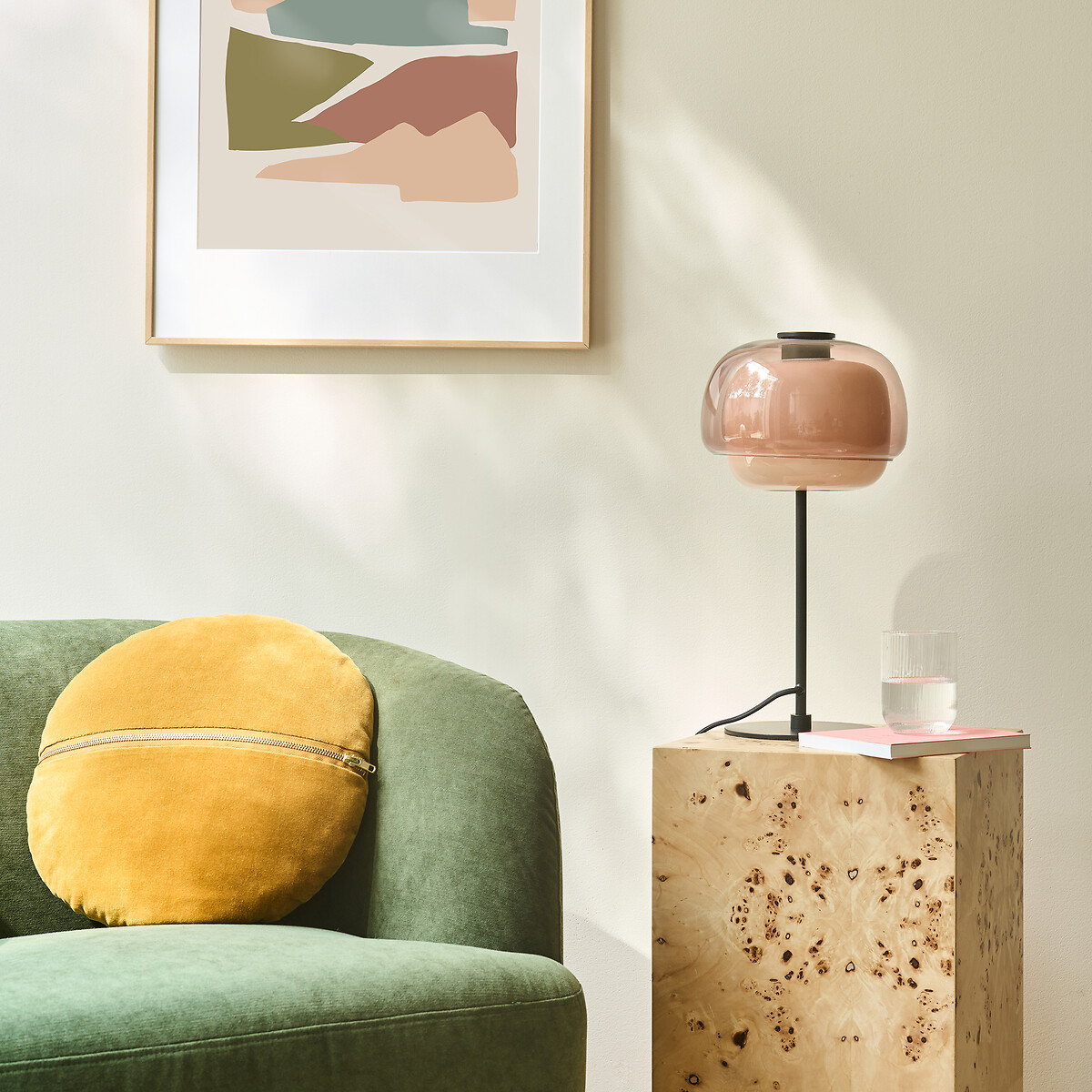 Candeeiro de mesa em vidro colorido,KINOKO nude, LA REDOUTE INTERIEURS