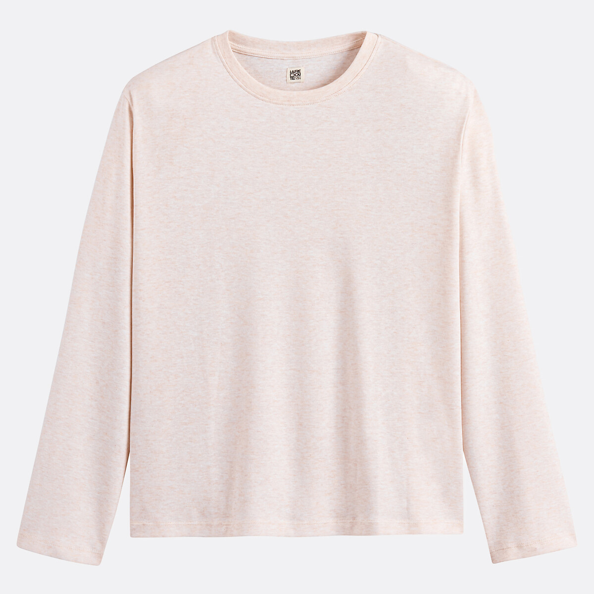 T-shirt de pyjama en jersey épais beige chiné, LA REDOUTE COLLECTIONS