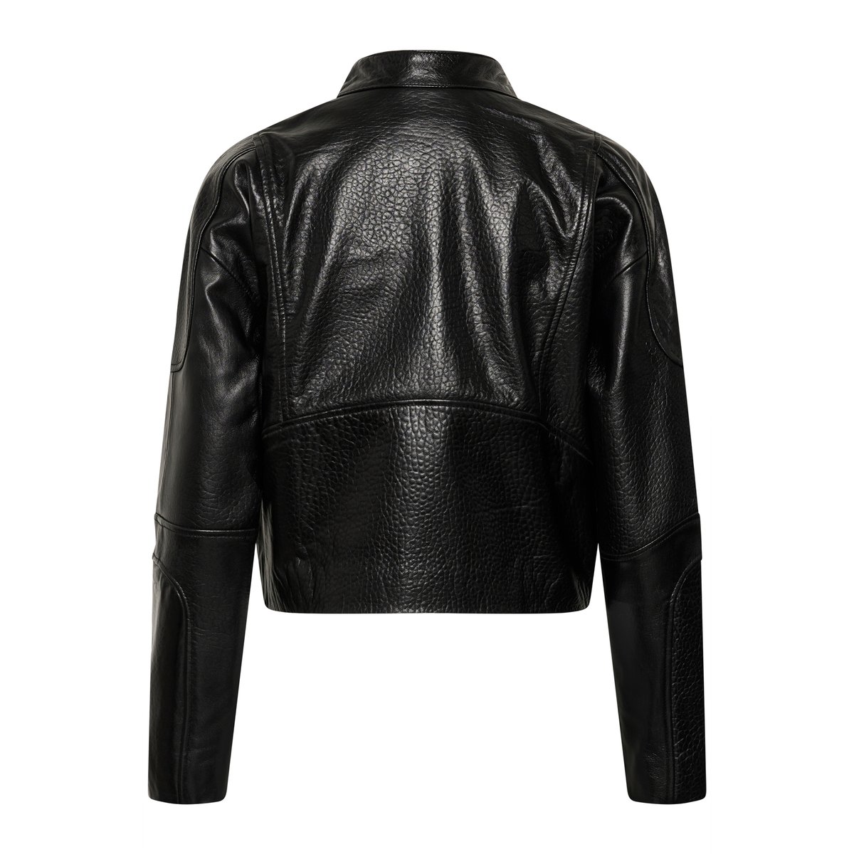 Veste en cuir noir black deep, KAFFE